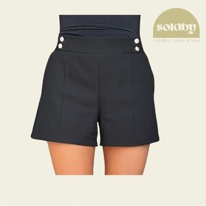 Sophie Rue Black High Waist Shorts